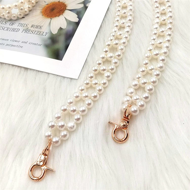 1.2m Faux Pearl Beaded Phone Lanyard Anti-Lost Cellphone Neck Strap Bag Chain - Image 4