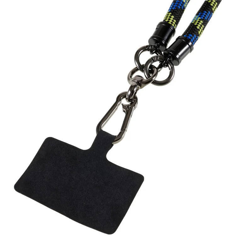 1.2m Thicken Mobile Phone Neck Shoulder Strap Anti-lost Phone Round Lanyard with Tether Tab - Blue / Black / Green - Image 2