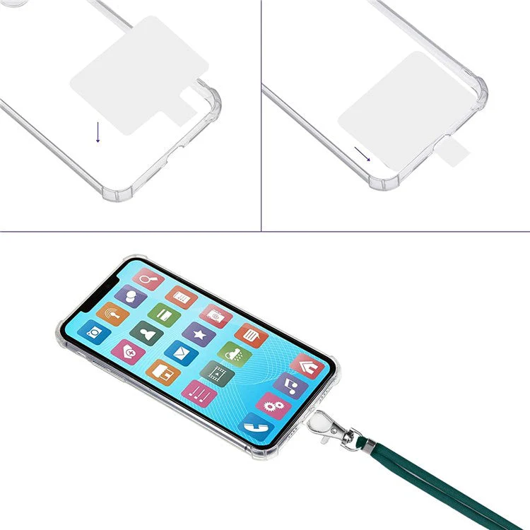 1.5m Universal Crossbody Body Phone Lanyard with Patch Adjustable Shoulder Strap Cellphone Neck Strap - Dark Green - Image 2