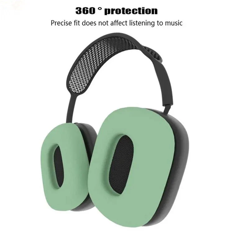1 Pair for AirPods Max 2024 (USB-C) / Max Headphone Silicone Ear Cap Cover Earpad Protective Shell - Black - Image 2