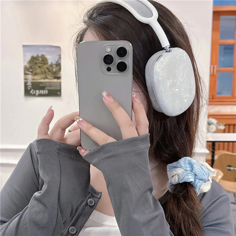 1 Pair TPU Earphone Ear Pads for AirPods Max 2024 (USB-C) / Max Replacement Earpads Headphone Ear Cushions - White - Image 3