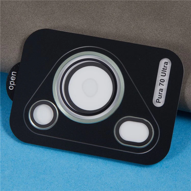 1 Set For Huawei Pura 70 Ultra Tempered Glass Camera Lens Protector Individual Rear Lens Film -  Green - Image 3