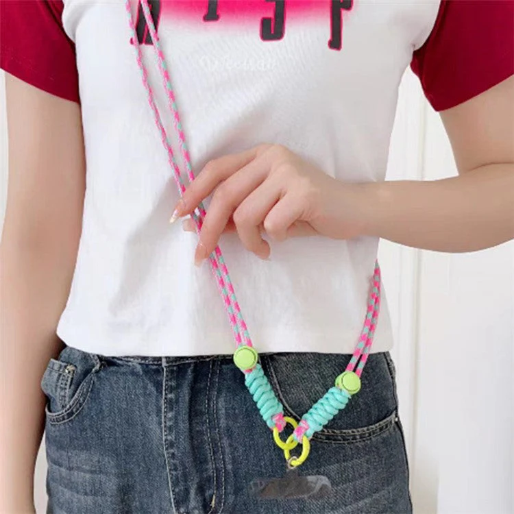100cm Mobile Phone Chain Universal Double-Strand Rope Anti-Lost Hanging Cord with Tether Tab - Style L - Image 2