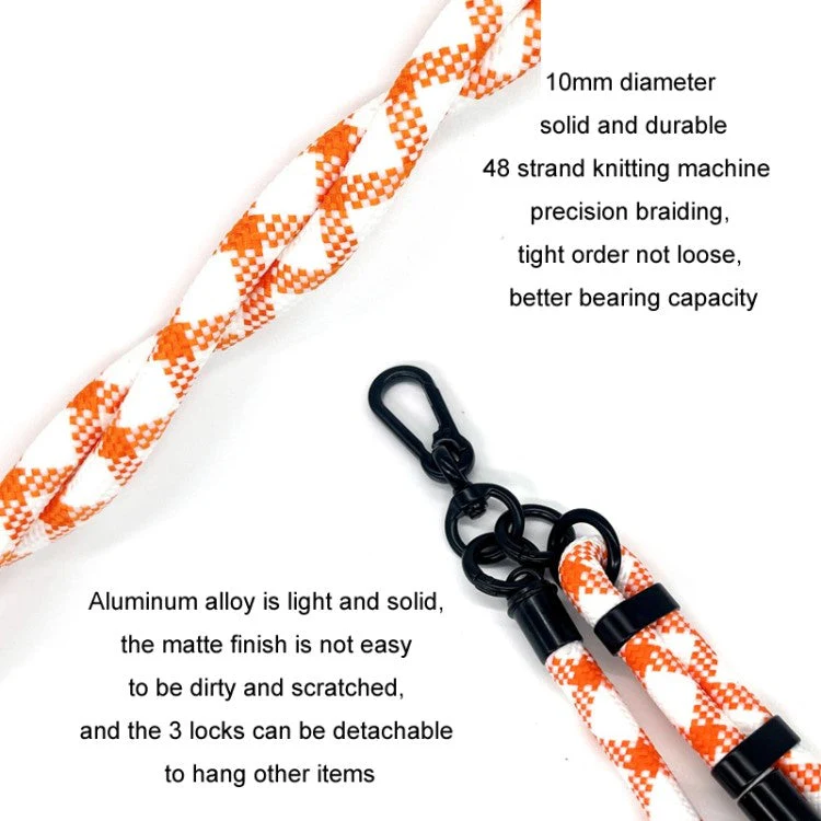 10mm Thick Rope Adjustable Polyester Neck / Shoulder Lanyard Phone Carrying Strap - Style 24 - Image 4