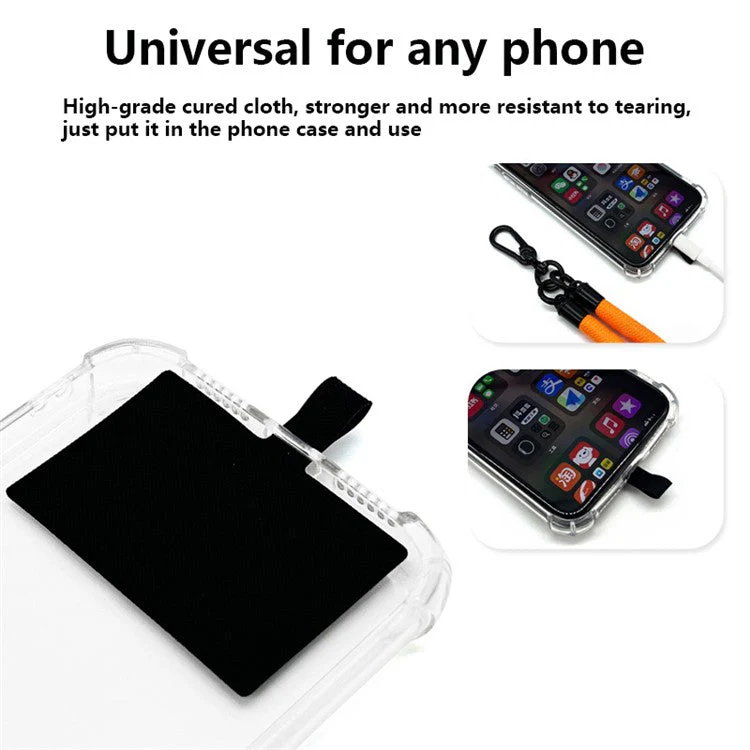 10mm Universal Phone Lanyard Neck Strap Polyester Hanging Rope with Tether Tab - Orange+Yellow - Image 2
