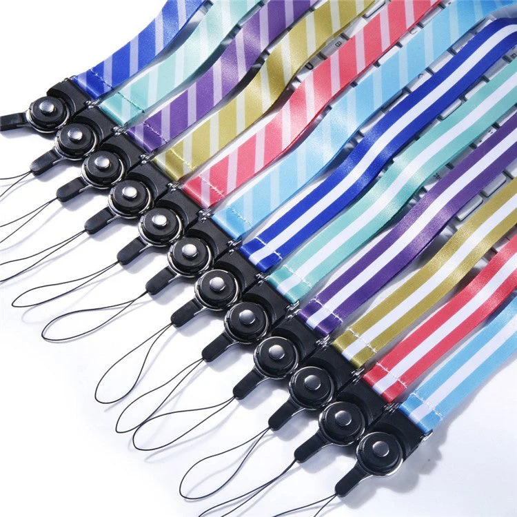 10Pcs / Pack Detachable Finger Ring Lanyard Rotating Buckle Mobile Phone Name Tag Neck Strap - Sky Blue - Image 5