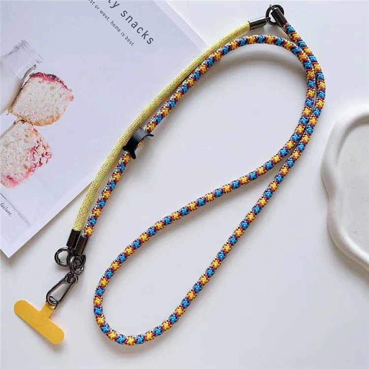 150cm 2 in 1 Long Short Lanyard Phone Crossbody Strap with Tether Tab, Diameter: 8mm - Style L