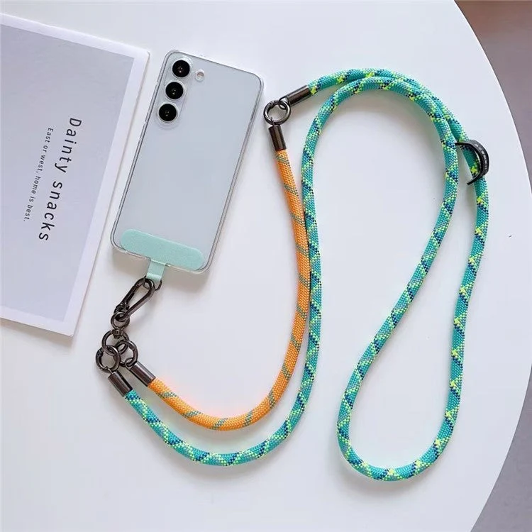 150cm 2 in 1 Long Short Lanyard Phone Crossbody Strap with Tether Tab, Diameter: 8mm - Style O - Image 2