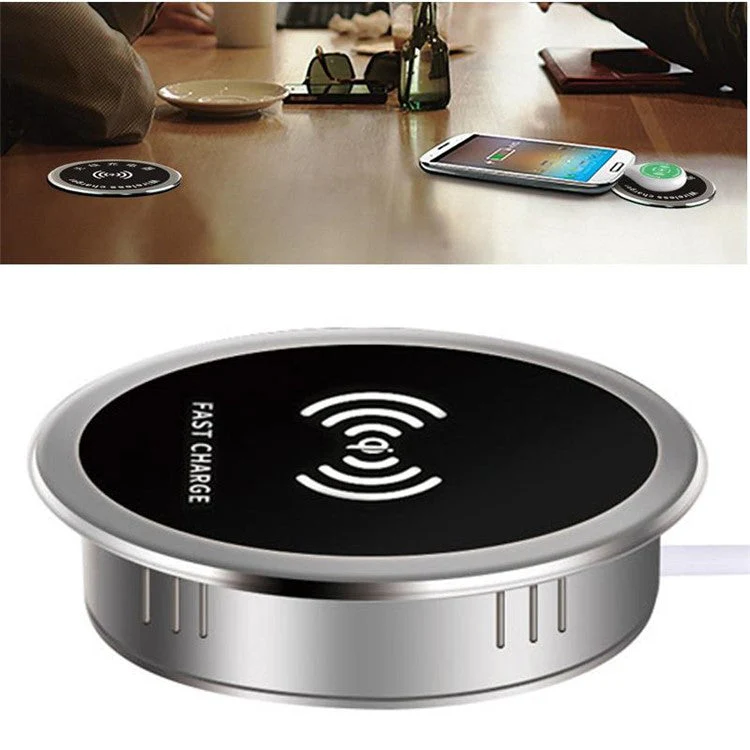 15W Embedded Desktop Wireless Charger Table Charging Pad