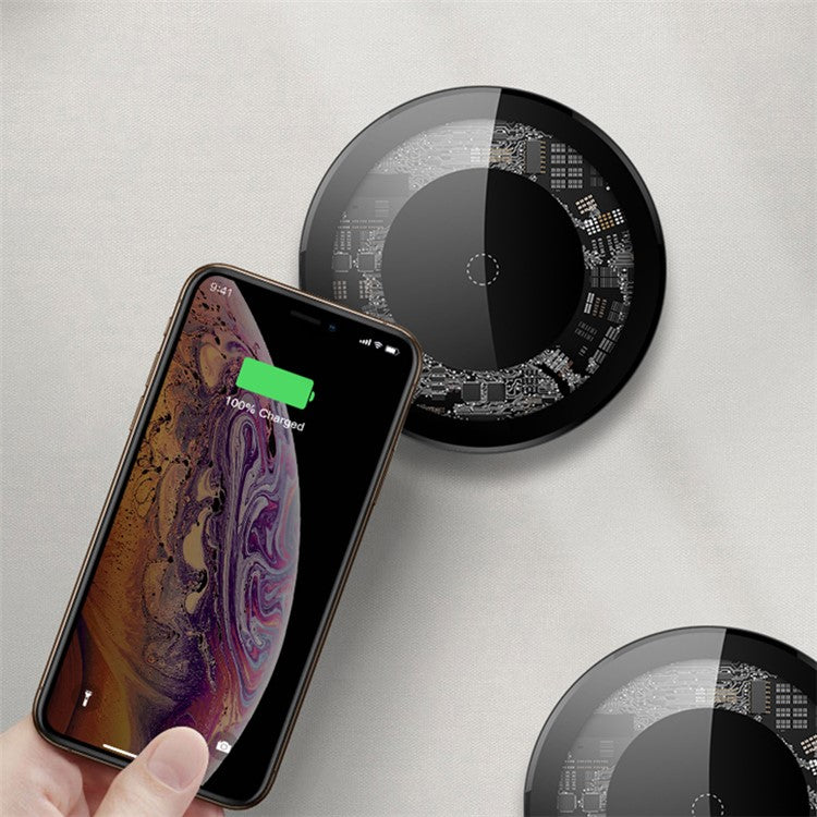 15W Qi Wireless Charger Fast Charging Pad for iPhone 12 11 Pro XS Max / Samsung Galaxy S8 S9 S10 - Image 2