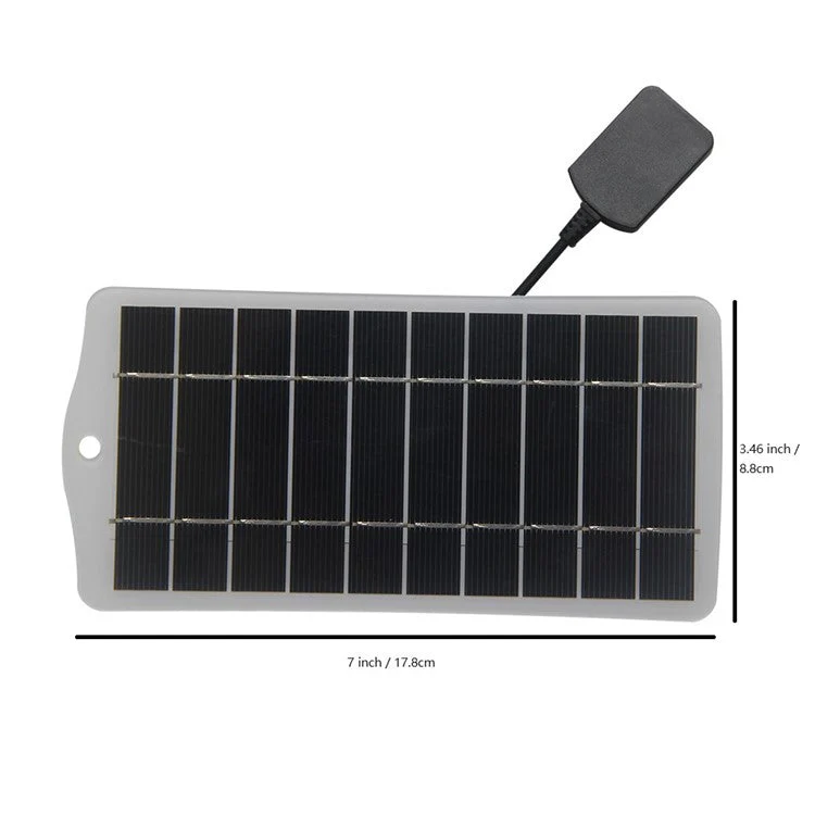 2.5W 5V Solar Panel Phone Fan Light Charger with USB Output Port - White - Image 8