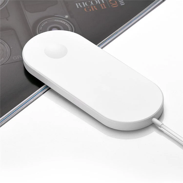 2-in-1 Qi Wireless Charger Pad for Phone and Apple Watch - White - Image 2