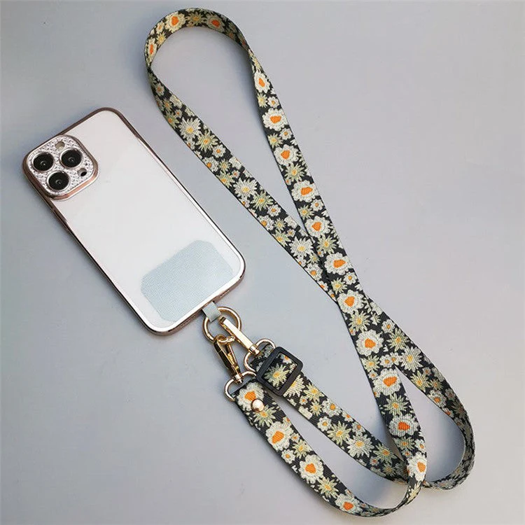 20mm Mobile Phone Strap 33.5-60cm Adjustable Cell Phone Lanyard with Tether Tab - Style G - Image 2