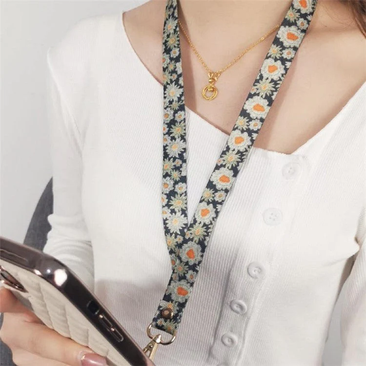 20mm Mobile Phone Strap 33.5-60cm Adjustable Cell Phone Lanyard with Tether Tab - Style G - Image 3