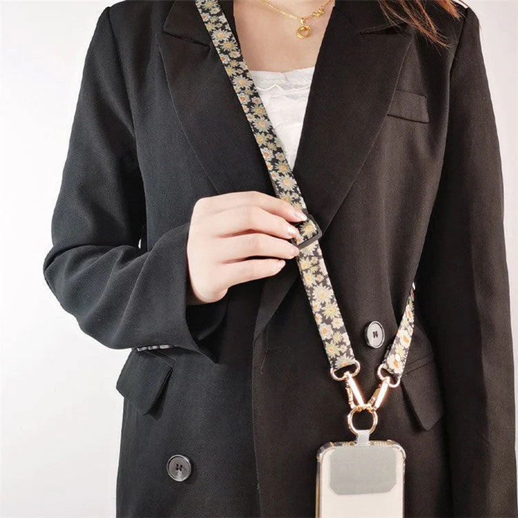 20mm Mobile Phone Strap 33.5-60cm Adjustable Cell Phone Lanyard with Tether Tab - Style G - Image 4