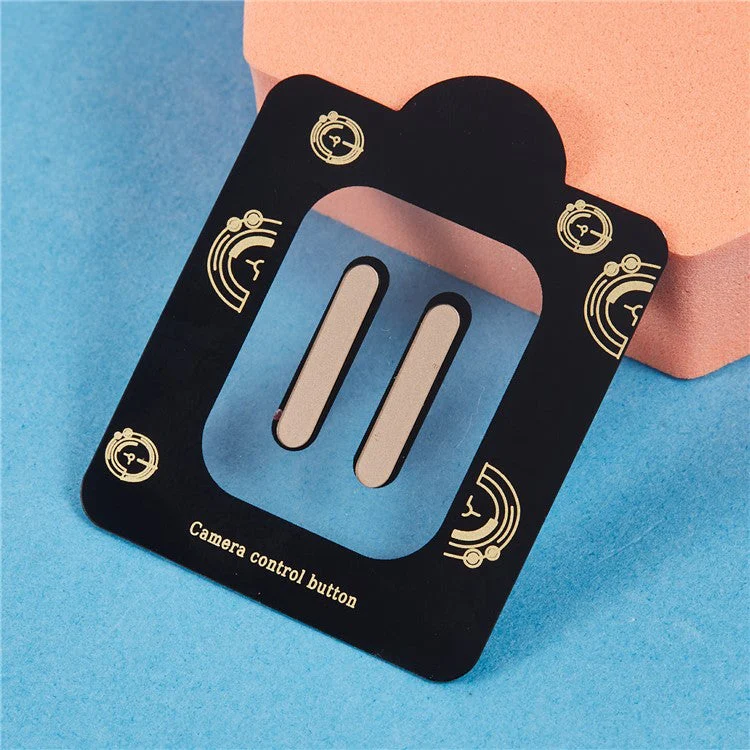 2Pcs Camera Touch Button Protector For iPhone 16 / 16 Plus / 16 Pro / 16 Pro Max Tempered Glass Film - Gold - Image 3