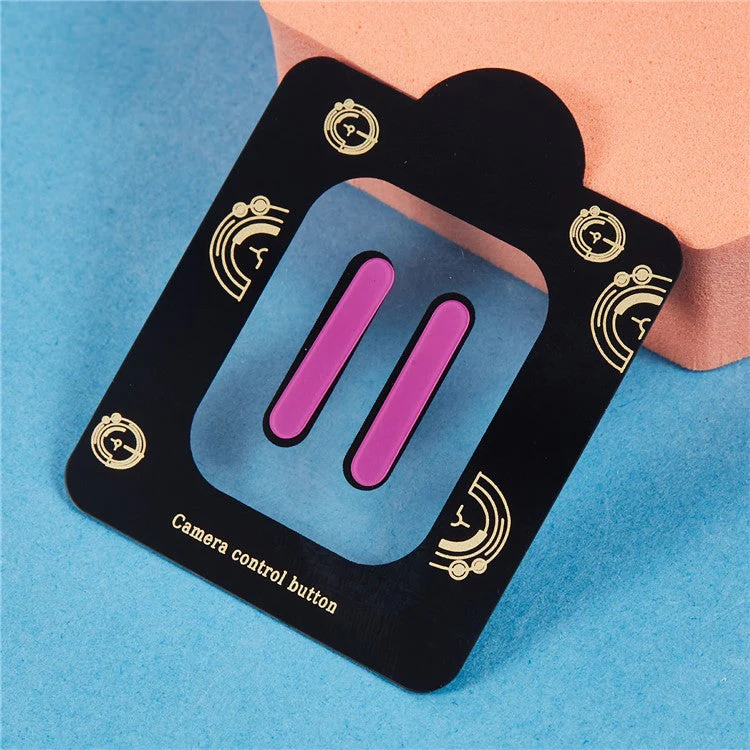 2Pcs Camera Touch Button Protector For iPhone 16 / 16 Plus / 16 Pro / 16 Pro Max Tempered Glass Film - Rose - Image 3