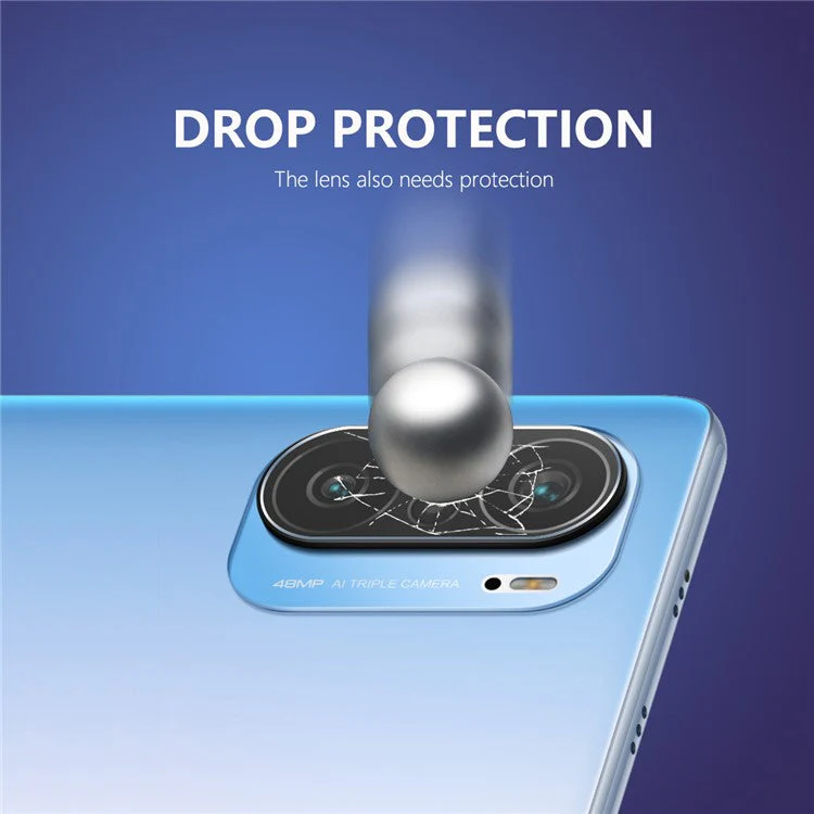 2Pcs ENKAY HAT PRINCE Wear-resistant Ultra Clear Camera Lens Film for Xiaomi Mi 11X/11X Pro/11i 0.2mm 9H 2.15D Arc Edge Tempered Glass Protector - Image 3