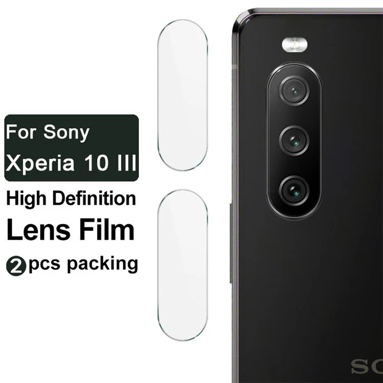 2Pcs/Pack IMAK Camera Lens Full Coverage High Transparency Protective Glass Film for Sony Xperia 10 III - Image 4