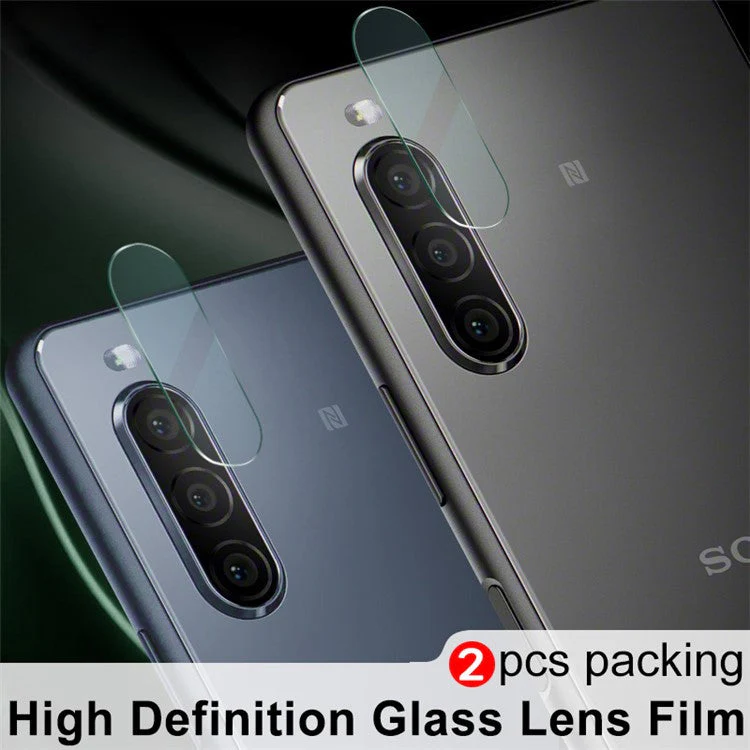 2Pcs/Pack IMAK Camera Lens Full Coverage High Transparency Protective Glass Film for Sony Xperia 10 III - Image 5