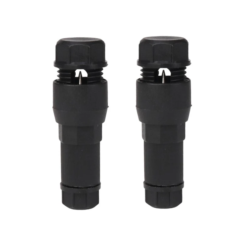 2pcs /Pack Stripping-free Thimble T-shaped Connector Downlight Wiring-free Connector(Black)