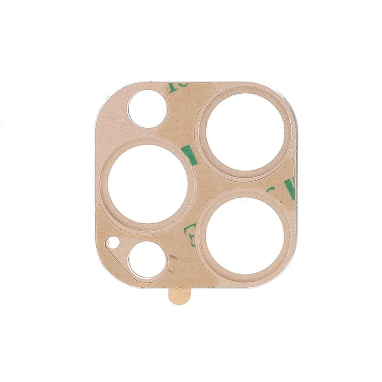 2Pcs/Set Aluminum Alloy Precise Cutout Anti-scratch Camera Lens Protectors for iPhone 13 Pro 6.1 inch/13 Pro Max 6.7 inch - Gold - Image 3