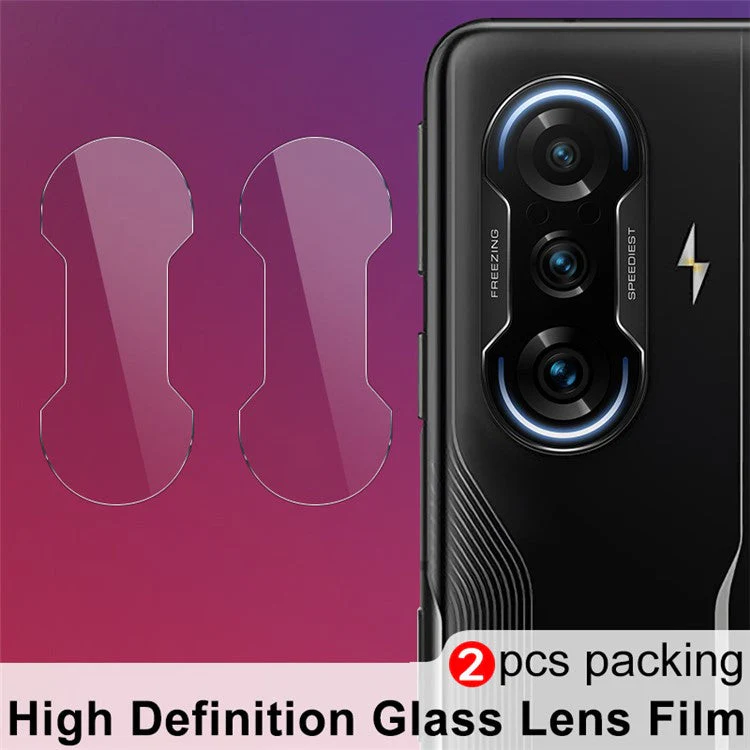 2pcs/Set IMAK High Definition Tempered Glass Camera Lens Film Protector for Xiaomi Redmi K40 Gaming - Image 4