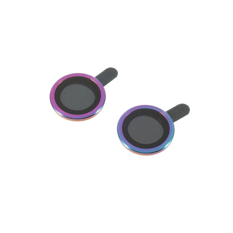 2pcs/Set Monochrome Design AGC Glass Camera Lens Protector Film Guard for iPhone 13/13 mini - Purple - Image 2