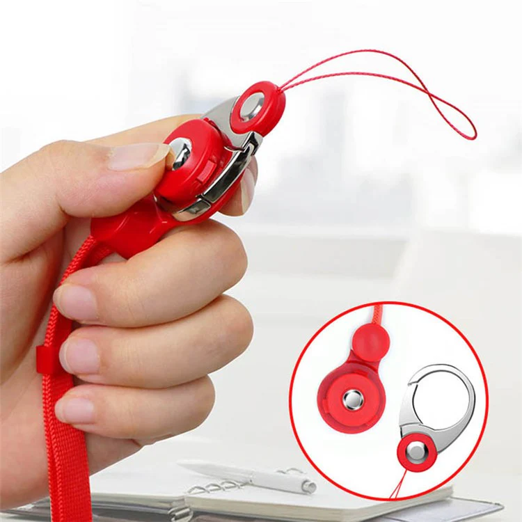 3-in-1 Detachable Lobster Clasp Cell Phone Lanyard Anti-lost Anti-drop Nylon Rope Neck Strap - Black - Image 5
