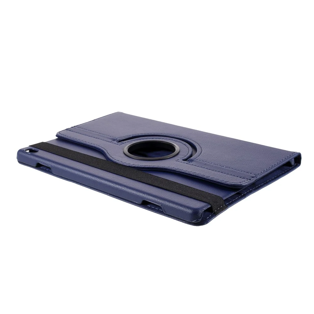 360 Degrees Rotating Stand Leather Case for Lenovo Tab M10 - Dark Blue - Image 5