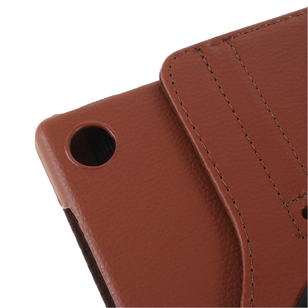 360 Degrees Rotating Stand Leather Case for Lenovo Tab M10 HD Gen 2 TB-X306X - Brown - Image 5