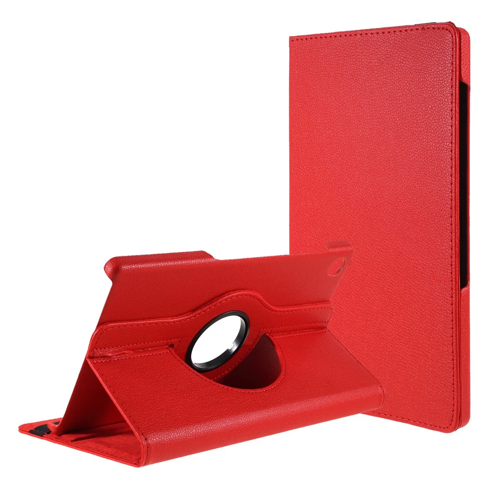 360 Degrees Rotating Stand Leather Case for Lenovo Tab M10 HD Gen 2 TB-X306X - Red