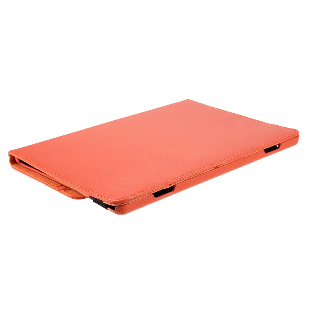 360 Degrees Rotating Stand Leather Case for Lenovo Tab M10 - Orange - Image 4