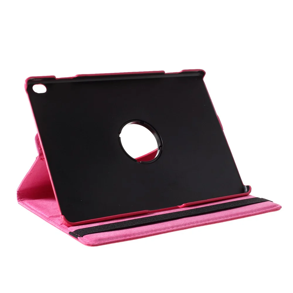 360 Degrees Rotating Stand Leather Case for Lenovo Tab M10 - Rose - Image 7