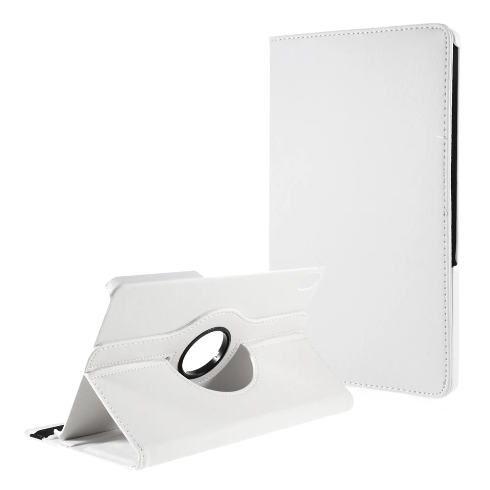 360 Degrees Rotating Stand Leather Case for Lenovo Tab P11 / P11 5G 11 inch TB-J606F / J606X - White