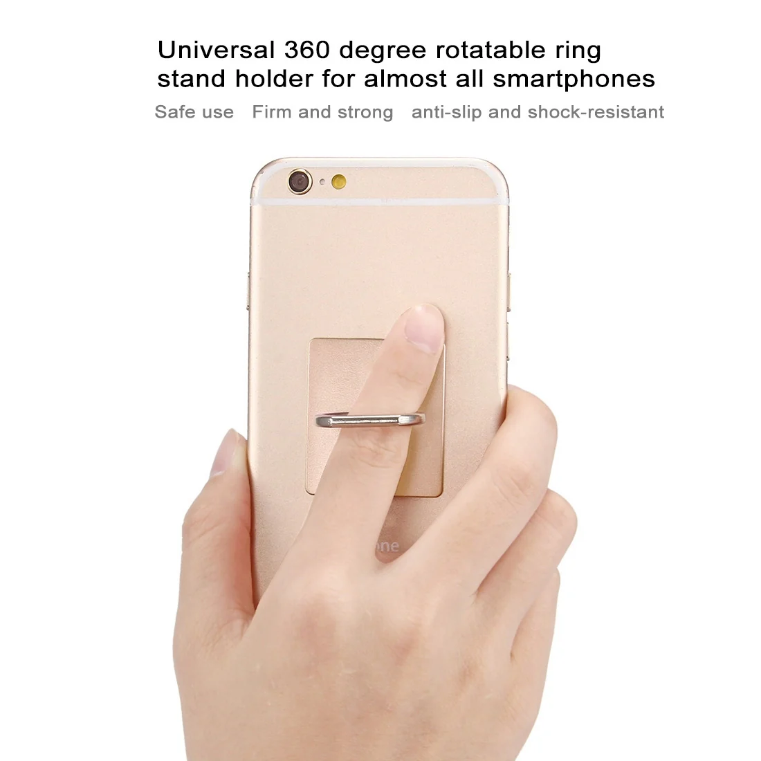360 Degrees Rotation Ring Phone Holder(Gold) - Image 8