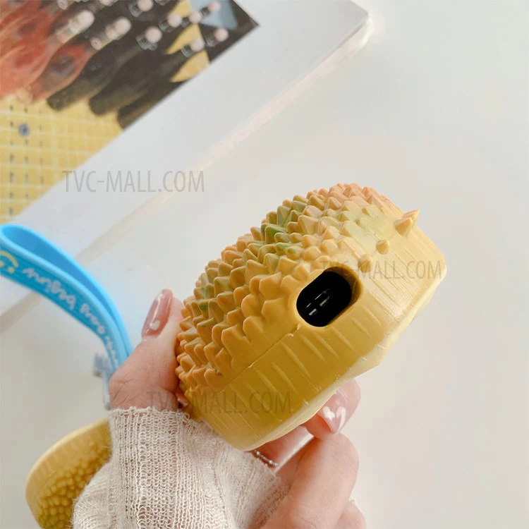 3D Cute Cartoon Wireless Bluetooth Earphone Silicone Case Charging Box with Keychain Pendant for Beats Studio Buds - Durian - Image 4