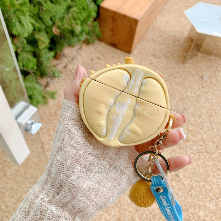 3D Cute Cartoon Wireless Bluetooth Earphone Silicone Case Charging Box with Keychain Pendant for Beats Studio Buds - Durian - Image 6