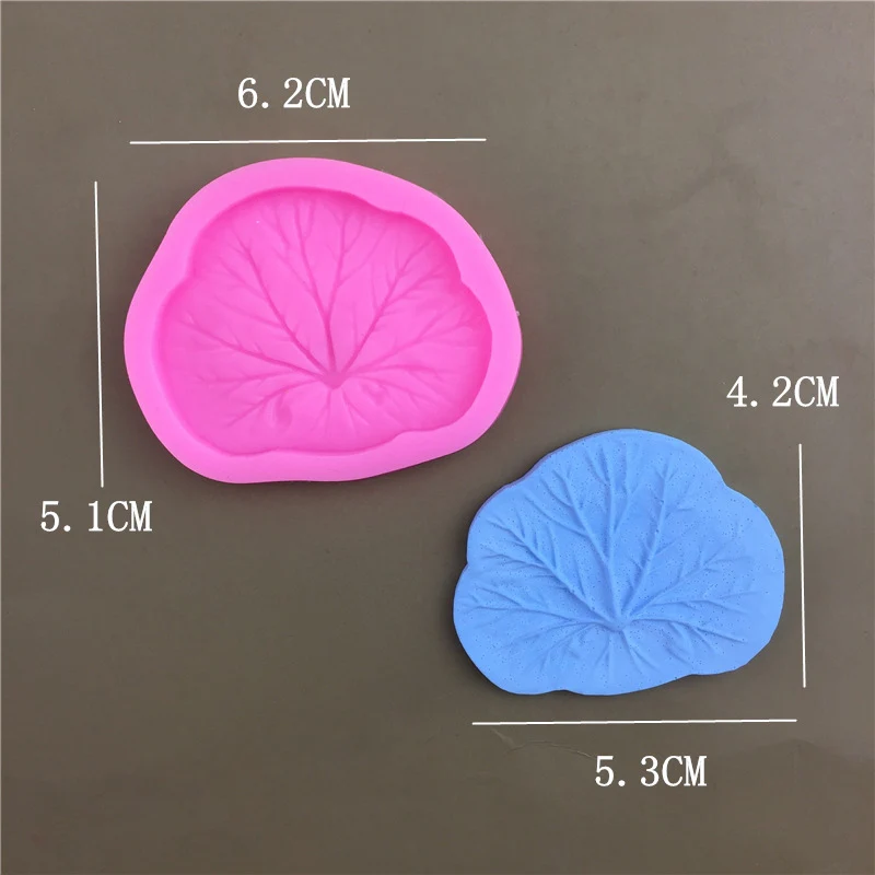 3pcs Lotus Leaf Silicone Epoxy Fondant Decoration Mold, Size: Small - Image 2