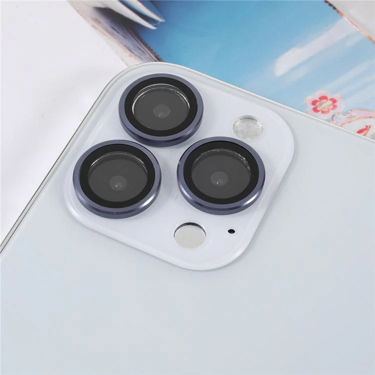 3pcs/Set Ultra Clear Monochrome AGC Glass Camera Lens Film Guard for iPhone 13 Pro 6.1 inch/13 Pro Max 6.7 inch - Grey - Image 4