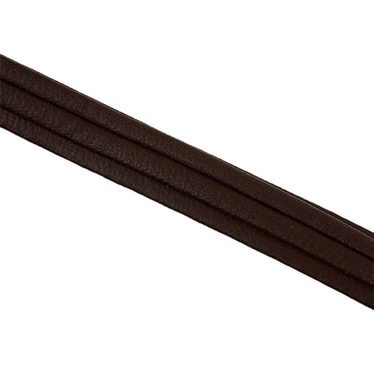 45cm Leather Neck Strap for Name Tag / Keys Universal Cell Phone Case Hanging Neck Lanyard - Dark Brown - Image 4