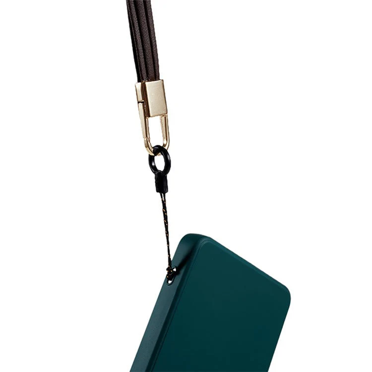 45cm Leather Neck Strap for Name Tag / Keys Universal Cell Phone Case Hanging Neck Lanyard - Dark Brown - Image 5