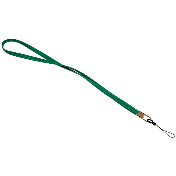 45cm Leather Neck Strap for Name Tag / Keys Universal Cell Phone Case Hanging Neck Lanyard - Green - Image 2