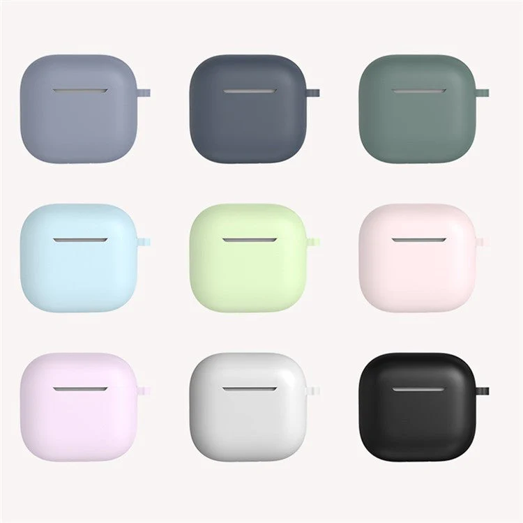 5Pcs Accessory Kit For AirPods 4 Silicone Case + Storage Box + Neck Strap + Earphone Holder + Keychain - Purple - Image 5