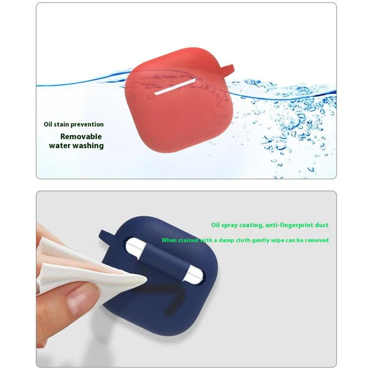 6 in 1 Headset Accessories for AirPods 4 Silicone Case + Carrying Strap + Earphone Holder + Ear Hooks + Neck Strap + Keychain - Midnight Blue - Image 5