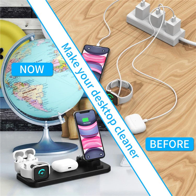 6 in 1 Wireless Fast Charging Charger for Phone/Watch/Headset - Image 7