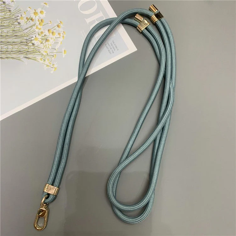 6mm Thick Rope Phone Lanyard Quick-Release Nylon Adjustable Strap with Tether Tab, Total Length: 150cm - Dark Cyan