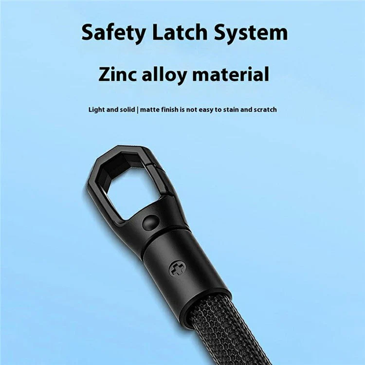 7mm Adjustable Ring Wrist Strap Polyester Phone Lanyard with Tether Tab - Matcha Green - Image 4