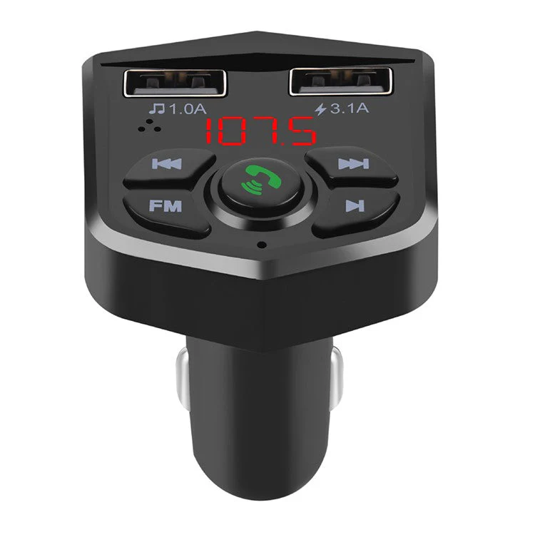 803 Bluetooth FM MP3 Player Bluetooth Calls Car Charger Hands-Free Calls Music Player Cigarette Lighter Adapter Support Bluetooth/TF Card/U Disk - Image 5