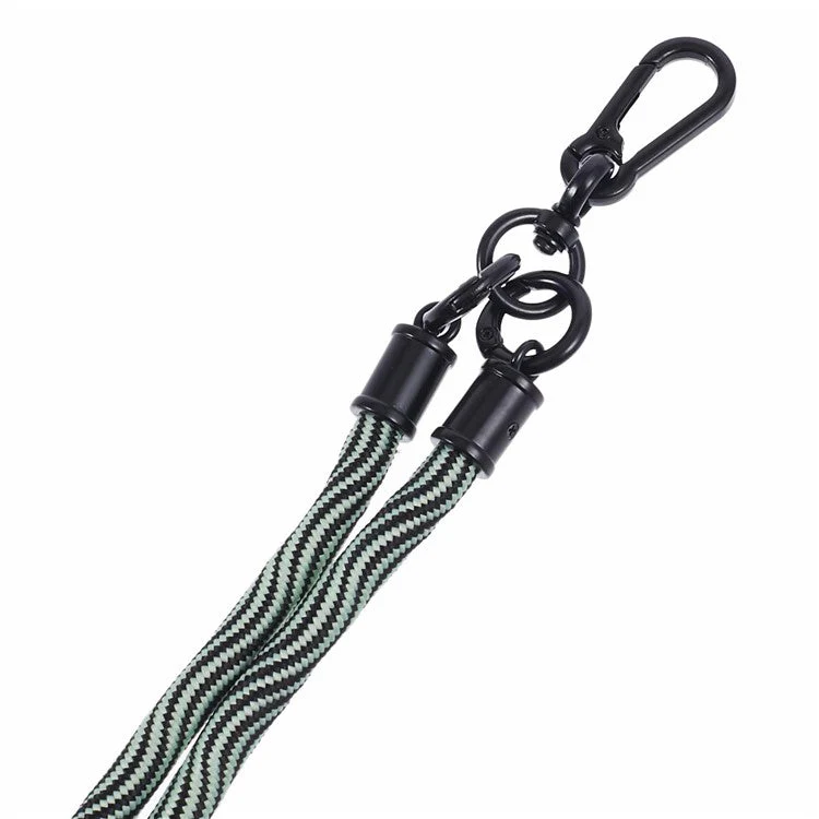 8mm Universal Phone Lanyard Strap S-Texture Neck Strap Rope with Patch - Green - Image 5